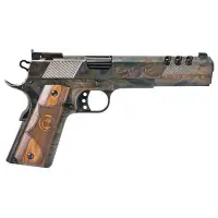 Iver Johnson Eagle XL 1911 10mm Semi-Auto Pistol, 6" Ported, 8-Round, Case Colored Wood