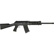 SDS Imports S12 12 Gauge, 3" 19" Threaded Barrel, Black Metal Finish, Polymer Fixed Stock, Saiga Mag Compatible