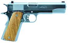 TriStar American Classic Government 1911, .38 Super, Chrome, 5" Barrel, 8 Rounds, Wood Grips, Right Hand, Mil-Spec Sights