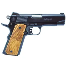 TriStar American Classic Commander 1911 9mm 4.25" Barrel Blued Steel Pistol with Wood Grip - 9 Round Capacity