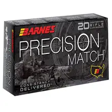 Barnes Bullets Precision Match 6.5 Creedmoor 140 Gr Open Tip Match Boat-Tail Ammunition, 20 per Box - 30166