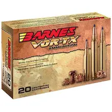Barnes Bullets Vor-Tx 7mm Rem Mag 140 Gr Tipped TSX Boat-Tail Ammo, 20/Box - 21526