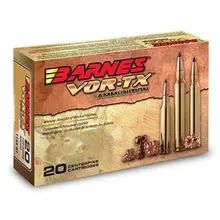 Barnes Vor-TX .308 Winchester 150 Grain TTSX BT Ammunition, 20 Rounds per Box