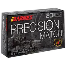 Barnes Precision Match .300 AAC Blackout 125gr OTM-BT Ammunition, 20 Rounds, 2215 FPS