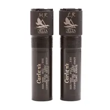 CARLSON'S BERETTA/BENELLI MOBIL 20 GAUGE DELTA WATERFOWL EXTENDED CHOKE TUBES MR AND LR CHOKES STAINLESS STEEL BLACK FINISH 2 PACK