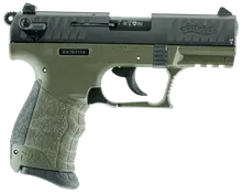 Walther Arms P22 Military .22LR CA Compliant Semi-Auto Pistol with 3.42" Barrel, 10+1 Rounds, OD Green Polymer Grip and Black Tenifer Slide - 5120338