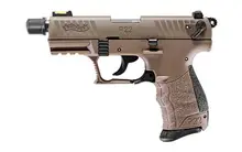 Walther Arms P22Q Tactical .22LR Pistol with 3.42" Threaded Barrel, 10-Round Capacity, Flat Dark Earth Finish