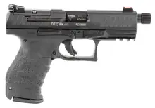 Walther PPQ Classic Q4 Tactical M1 9mm Luger, 4.6" Threaded Barrel, 15 Rounds, Black Steel, Interchangeable Backstrap Grip, Three Magazines, Model 2846969
