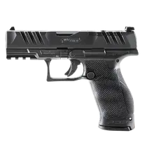 Walther PDP Full-Size 9mm Luger, 4" Barrel, Optics Ready, 10-Round Capacity, Black Polymer Frame with Picatinny Rail, Black Steel Slide