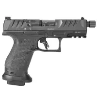 Walther Arms PDP Compact Pro 9mm Luger 4.6" 10+1 Round Black Pistol with Threaded Barrel, Optics Cut, and Front Serrations - Model 2858151