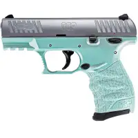 Walther Arms CCP M2+ 9MM 3.54" Barrel, Stainless Steel Slide, Angel Blue Polymer Grip, 8-Round Capacity Pistol
