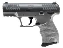 Walther Arms CCP M2+ 9MM Semi-Automatic Pistol, 3.54" Barrel, Tungsten Gray, 8-Round Capacity, Polymer Frame & Grip, Black Steel Slide