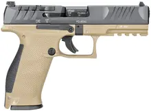 Walther PDP Full Size 9mm 4.5" Barrel Optics Ready Pistol with Tan Polymer Frame - 18 Rounds Capacity