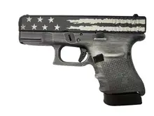 Glock 30 Gen4 45ACP Subcompact Pistol with Distressed Black & Gray Flag Cerakote - 10+1 Rounds