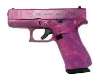 Glock 43X 9mm Shattered Pink Handgun