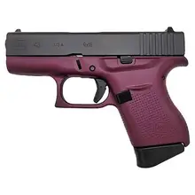 GLOCK 43 9MM LUGER 3.39IN BLACK CHERRY/BLACK CERAKOTE PISTOL - 6+1 ROUNDS - RED SUBCOMPACT