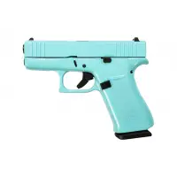Glock 43X 9mm Subcompact Pistol, Robin Egg Blue Cerakote, 10+1 Rounds