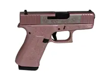 Glock 43X "Glock & Roses" Custom Engraved 9MM Pistol with 3.41" Barrel and 10-Round Magazines