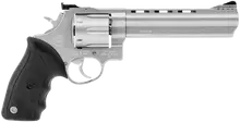 Taurus Model 44 .44 Magnum 6.5" Ported Barrel Stainless Steel Revolver with 6-Round Capacity and Black Rubber Grip