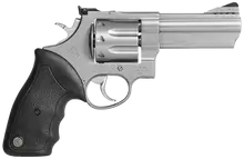 Taurus 608 Standard Revolver, .357 Magnum, 4" Ported Barrel, 8-Round Capacity, Matte Stainless Steel Finish, Adjustable Sight, Black Rubber Grip