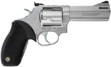 Taurus Tracker Model 44 Revolver, .44 Rem Mag, 4" Ported Barrel, 5 Rounds, Stainless Steel, Black Rubber Grip