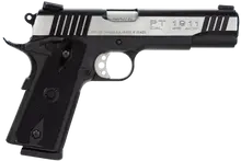 Taurus 1911 Standard Dual Tone .45 ACP Semi-Auto Pistol, 5" Barrel, 8+1 Rounds, Stainless Steel with Black Accents