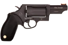 Taurus Judge Magnum Revolver, .45 Colt/.410 Gauge, 3" Barrel, 5 Rounds, Matte Black Oxide, Ribber Grip, Fiber Optic Sight - 2-441031MAG