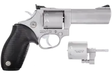 Taurus Tracker 992 Revolver, .22LR/.22 MAG, 4" Barrel, Stainless Steel, 9-Round Capacity, Black Ribber Grip