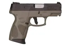 Taurus G2C 9mm Pistol with 3.2" Barrel, 12-Round Capacity, Black/OD Green, Manual Safety