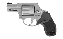 Taurus 856 .38 Special +P, 2" Barrel, 6-Round, Stainless Steel, Concealed Hammer Revolver with Black Rubber Grip