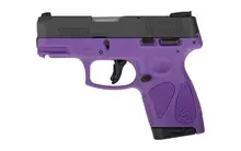Taurus G2S 9MM Semi-Auto Pistol, 3.26" Barrel, Dark Purple/Black Polymer Grip, 7+1 Rounds