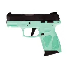 Taurus G2C 9MM Compact Pistol with 3.25" Barrel, Cyan Polymer Grip, Black Carbon Steel Slide, 12+1 Rounds Capacity