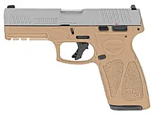 Taurus G3 9MM 4" Tan/Stainless Steel Pistol with 15/17 Round Capacity & 2 Mags - 1-G3B949T