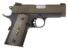 Taurus 1911 Officer 45 ACP 3.5" Black/Green Pistol with Polymer Grip