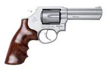 Taurus M65 357M 4" DA Revolver with Matte Stainless Finish and Hogue Pau Ferro Hardwood Grip