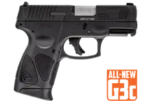 Taurus G3C 9mm Luger Semi-Automatic Pistol with 3.26" Barrel, 10 Rounds, 3 Magazines, Black Polymer Grip, Matte Black Steel Slide