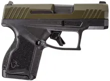 Taurus GX4 Micro-Compact 9mm, 3.06" Barrel, Black/Green, 11+1 Rounds, 2x Mags, Interchangeable Backstrap Grip, 1-GX4M93B