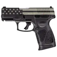 Taurus G3C 9mm Compact Pistol with 3.2" Barrel, Stars and Stripes Slide, Adjustable Sights, 12-Rounds, Manual Safety