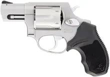Taurus 856 Stainless Steel .38 Special +P Revolver, 2" Barrel, 6-Rounds, Rubber Grips, Matte Finish