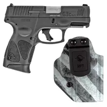 Taurus G3C 9mm Compact Pistol with 3.2" Barrel, 10-Rounds and MFT BW Flag Holster