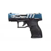Taurus TX22 Compact 22LR 3.6" 10RD Semi-Auto Pistol with Threaded Barrel - Black/Blue US Flag Edition