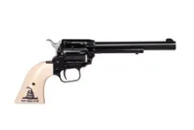 Heritage Rough Rider .22LR, 6.5" Barrel, Black with 'Don't Tread On Me' Grips, 6-RD RR22B6Ivory