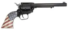 Heritage Rough Rider Small Bore .22 LR 6.5" Blued Revolver with US Flag Grip - 6 Rounds