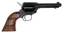 Heritage Manufacturing Rough Rider Bootlegger .22LR Revolver, 4.75" Barrel with Whiskey Barrel Wood Grips