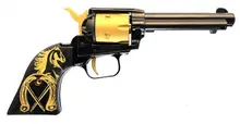Heritage Arms Rough Rider .22LR Revolver, 4.75" Barrel, Gold Horseshoe Edition, 6-RD