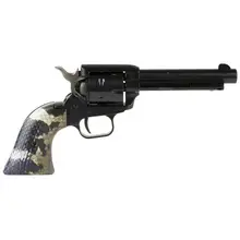Heritage Manufacturing Rough Rider .22LR 4.75" Barrel Revolver with Snake Skin Laser Engraved Wood Grips - 6 Rounds