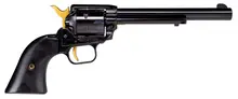 Heritage Rough Rider .22 LR Revolver, 4.75" Barrel, 6 Rounds, Black/Gold, Fixed Sights