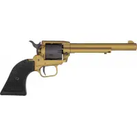 Heritage Manufacturing Rough Rider 22 LR, 4.75" Gold Cerakote Barrel, Black Polymer Grip, 6-Round Revolver