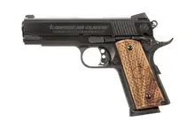American Classic 1911 Compact Commander 45 ACP, 4.3in Blued Pistol with Hardwood Grip - 7+1 Rounds