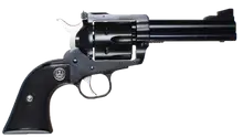 Ruger Blackhawk Convertible Revolver, .357 MAG/9MM, 4.62in Blued Barrel, 6-Round Capacity, Black Rubber Grip